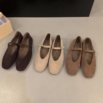 Xajzpa Spring New Brand Women Flats Round Toe Shallow Slip On Ladies Casual Ballet Shoes Soft Leather Eelgant Dress Shoes